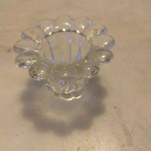 Small glass candle holder